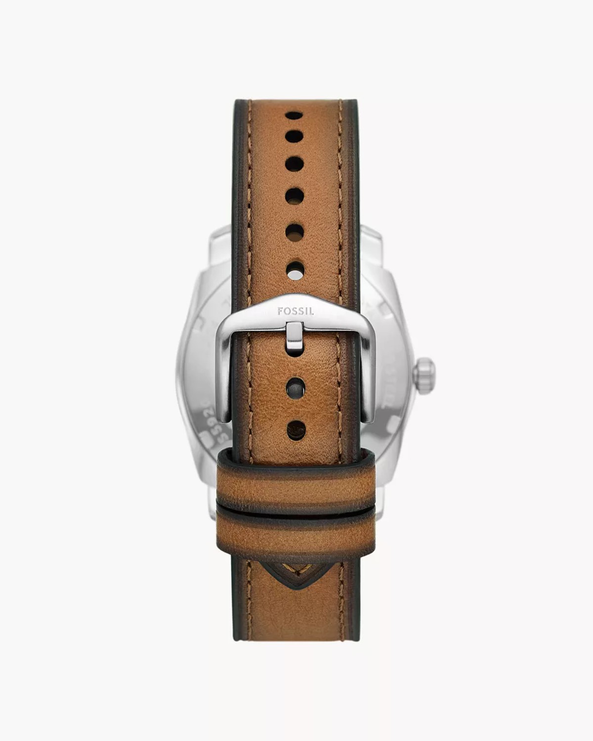 Fossil Machine Three-Hand Day-Date Leather Watch FS5920 - Image 2