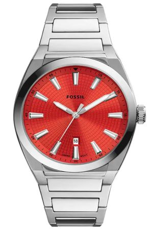 Fossil Everett Three-Hand Date Stainless Steel Watch FS5984