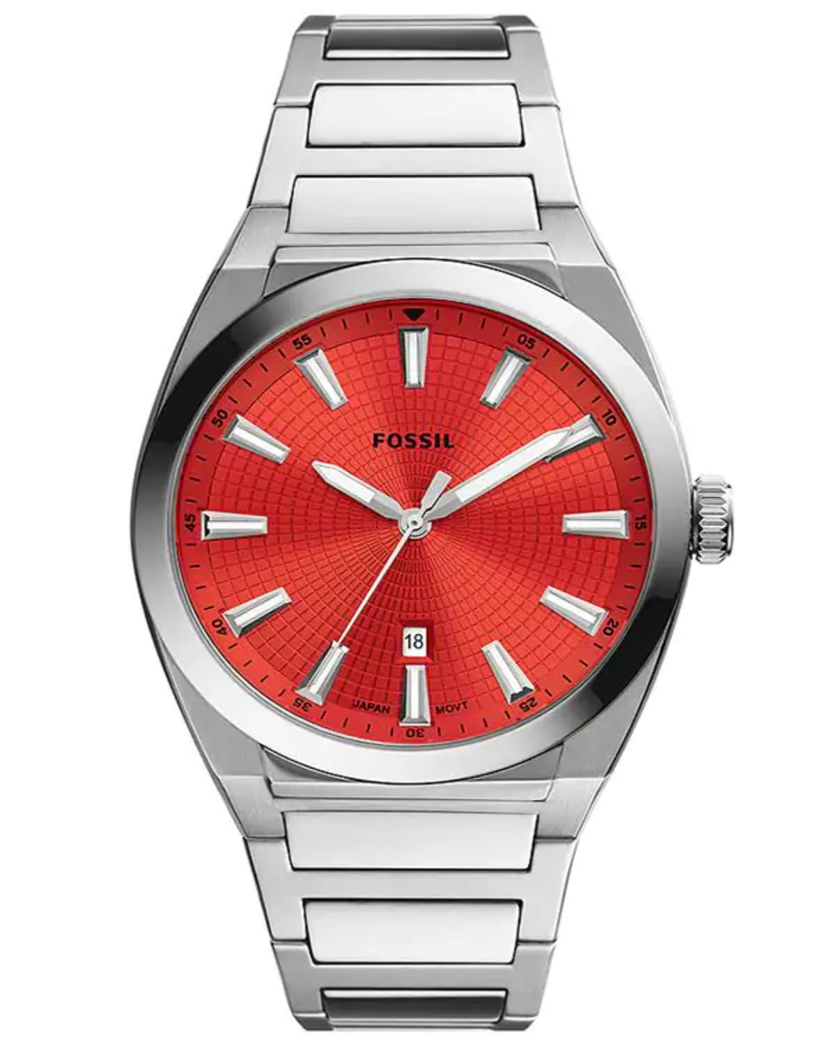Fossil Everett Three-Hand Date Stainless Steel Watch FS5984