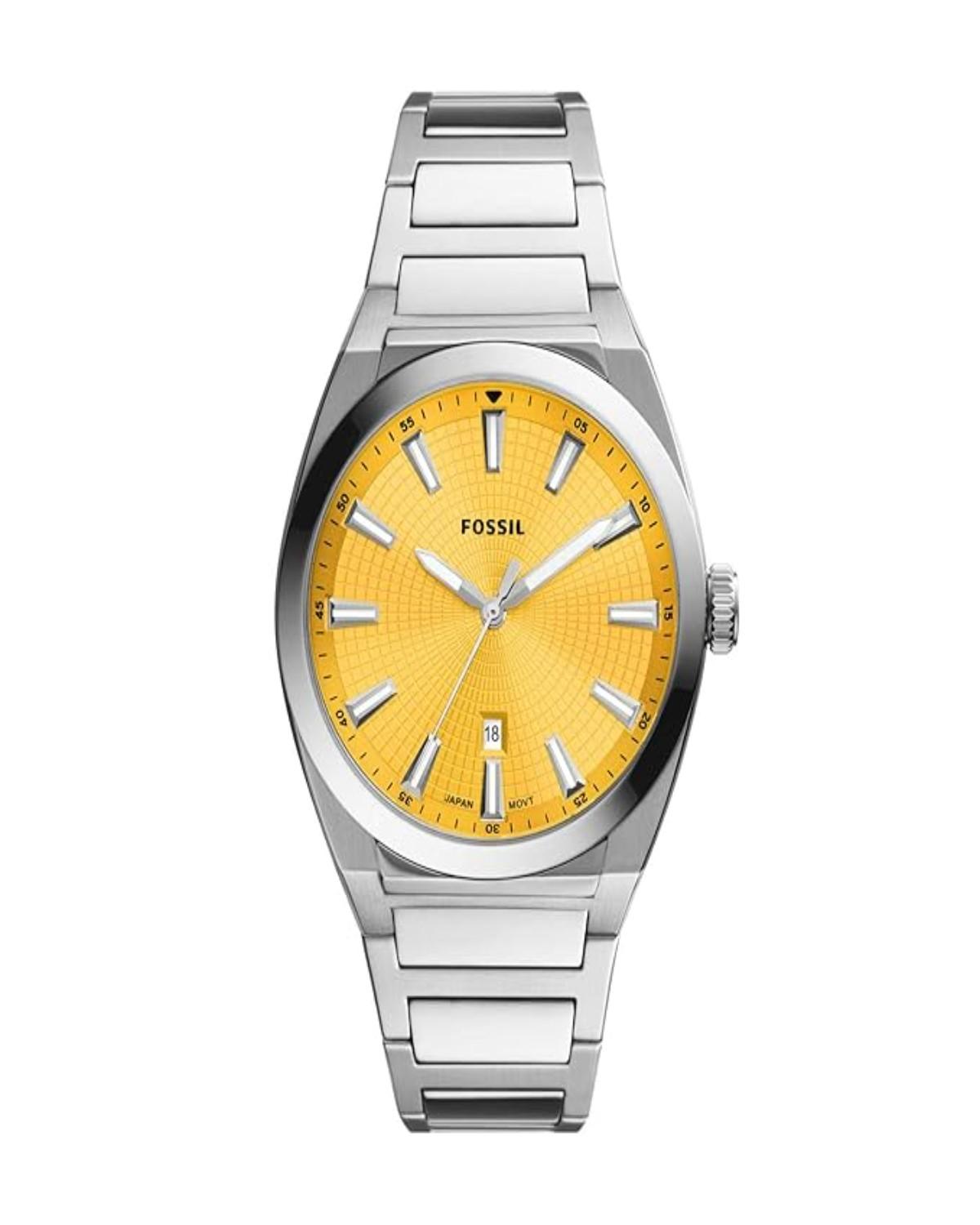 Fossil Everett Three-Hand Date Stainless Steel Watch FS5985
