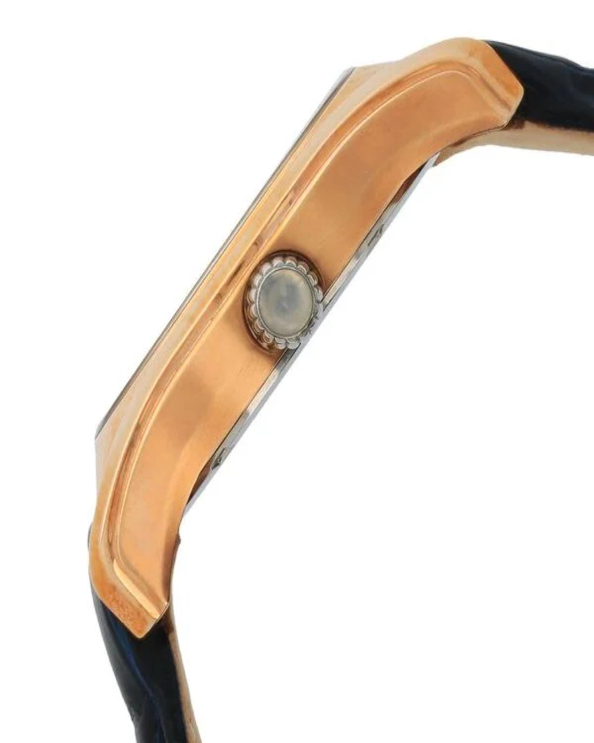 TITAN EDGE CELESTIAL TIME QUARTZ ANALOG MOONPHASE BLACK DIAL LEATHER STRAP MEN’S WATCH 1665WL01-DE181 - Image 4