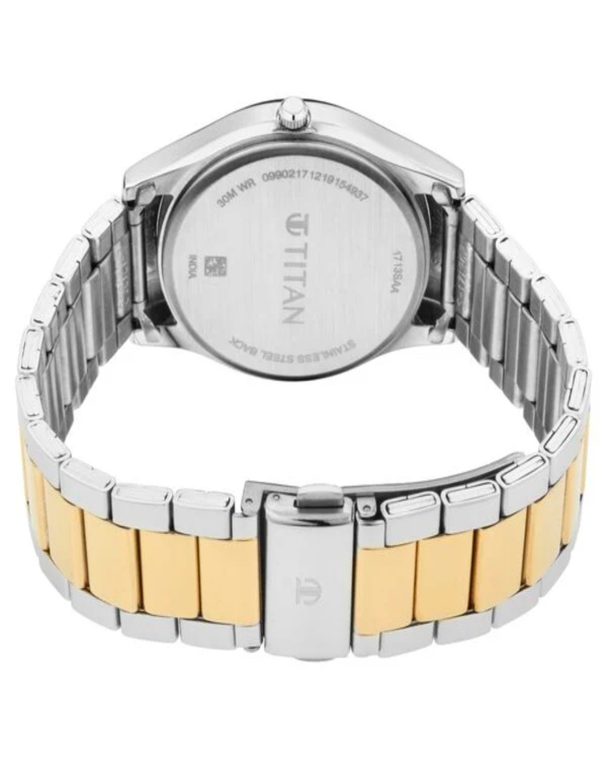 TITAN NEO ECONOMY QUARTZ ANALOG SILVER DIAL GREY LEATHER STRAP MEN’S WATCH NT1802QL01 - Image 2
