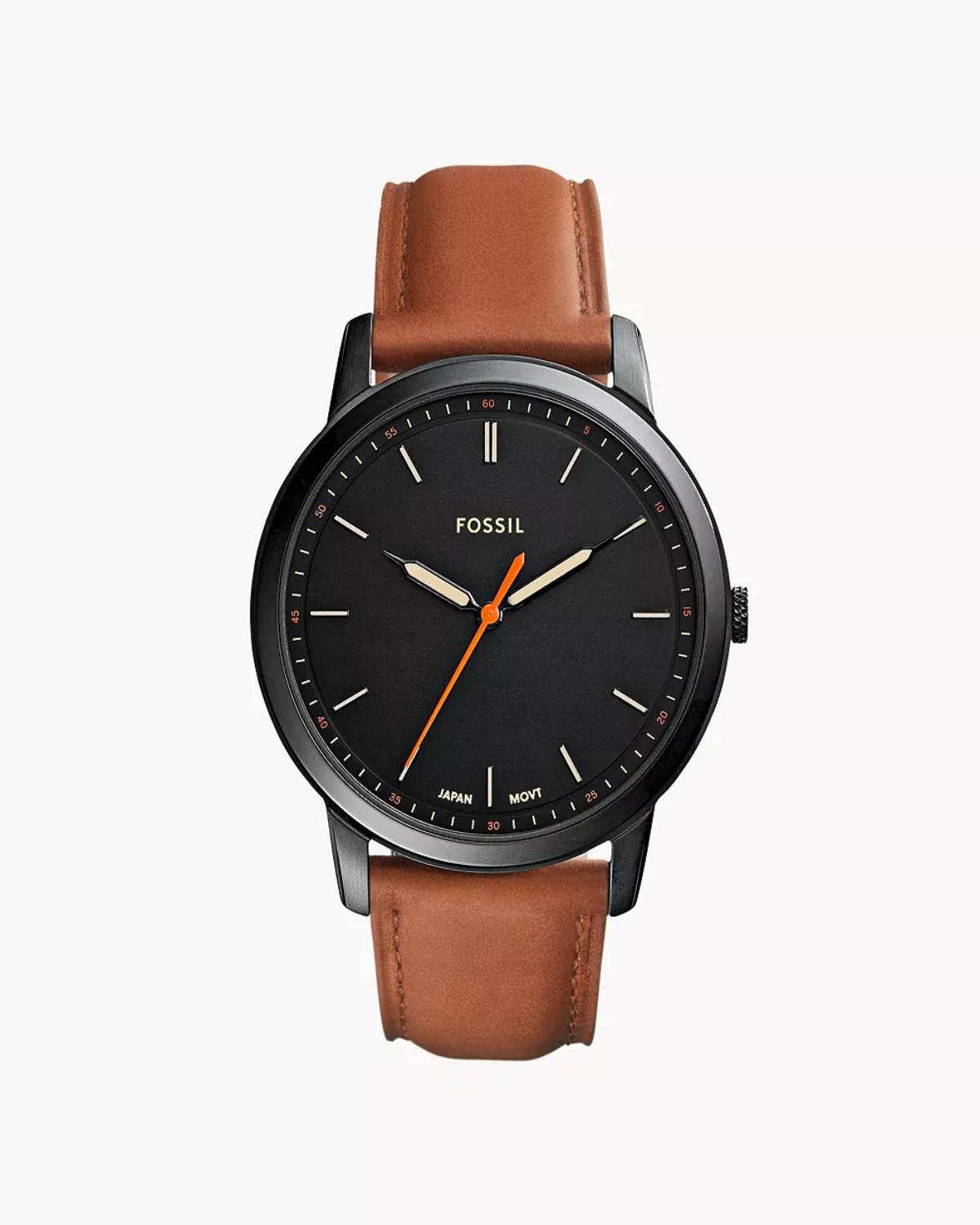 Fossil The Minimalist Slim Three-Hand Leather Watch FS5305