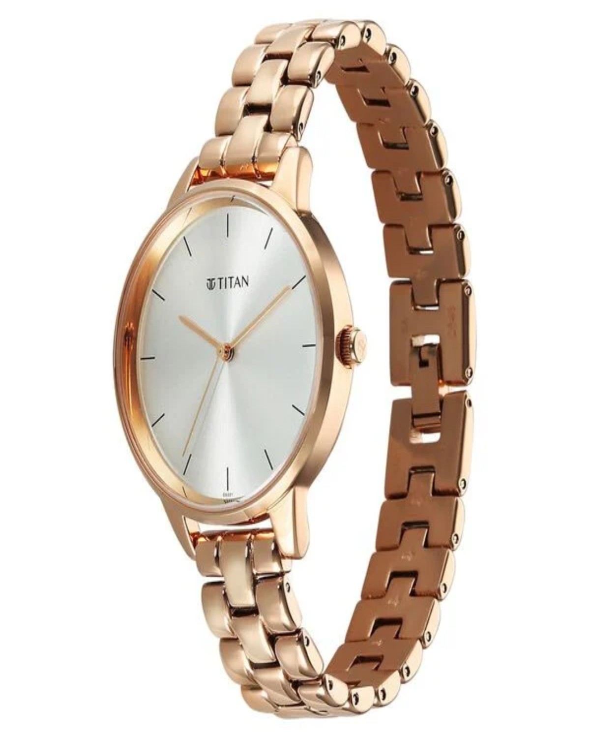 TITAN NEO QUARTZ ANALOG GREY DIAL ROSE GOLD METAL STRAP WOMEN’S WATCH 2648WM12 - Image 3
