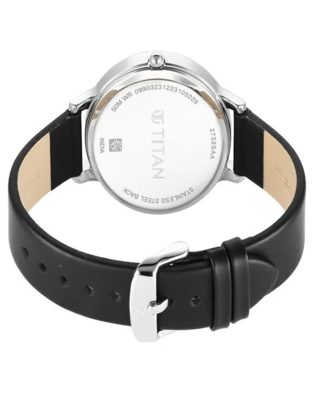 TITAN TRENDSETTERS QUARTZ ANALOG BLUE DIAL STAINLESS STEEL STRAP MEN’S WATCH NT1823YM02 - Image 3
