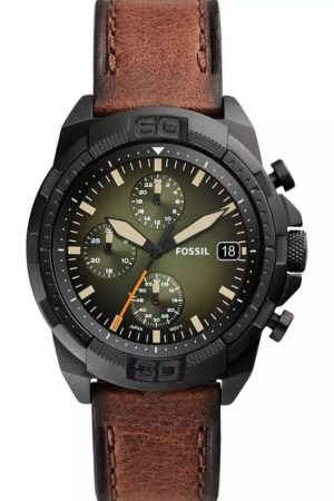 Fossil Bronson Chronograph Leather Watch FS5856