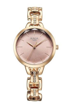 TITAN RAGA SHOWSTOPPER QUARTZ ANALOG ROSE GOLD DIAL ROSE GOLD METAL STRAP WOMEN’S WATCH 95352WM01