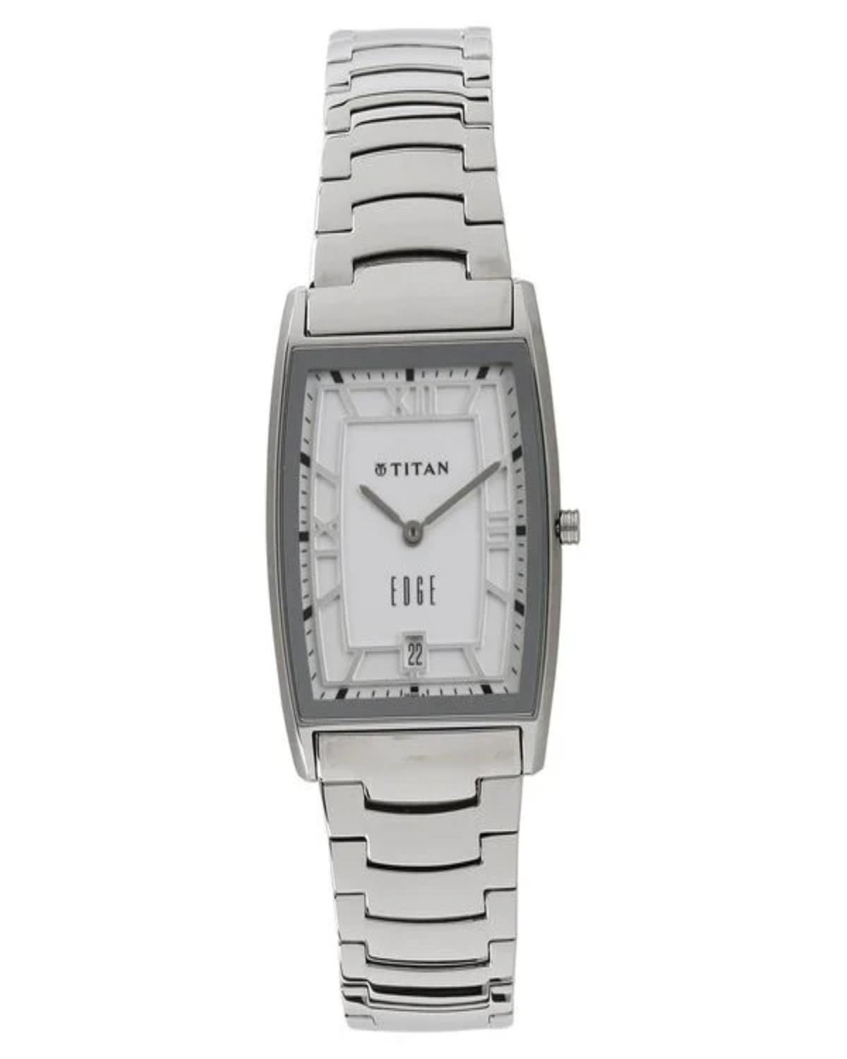 TITAN QUARTZ ANALOG BLACK DIAL STAINLESS STEEL STRAP MEN’S WATCH NG3084BM01C-DE747