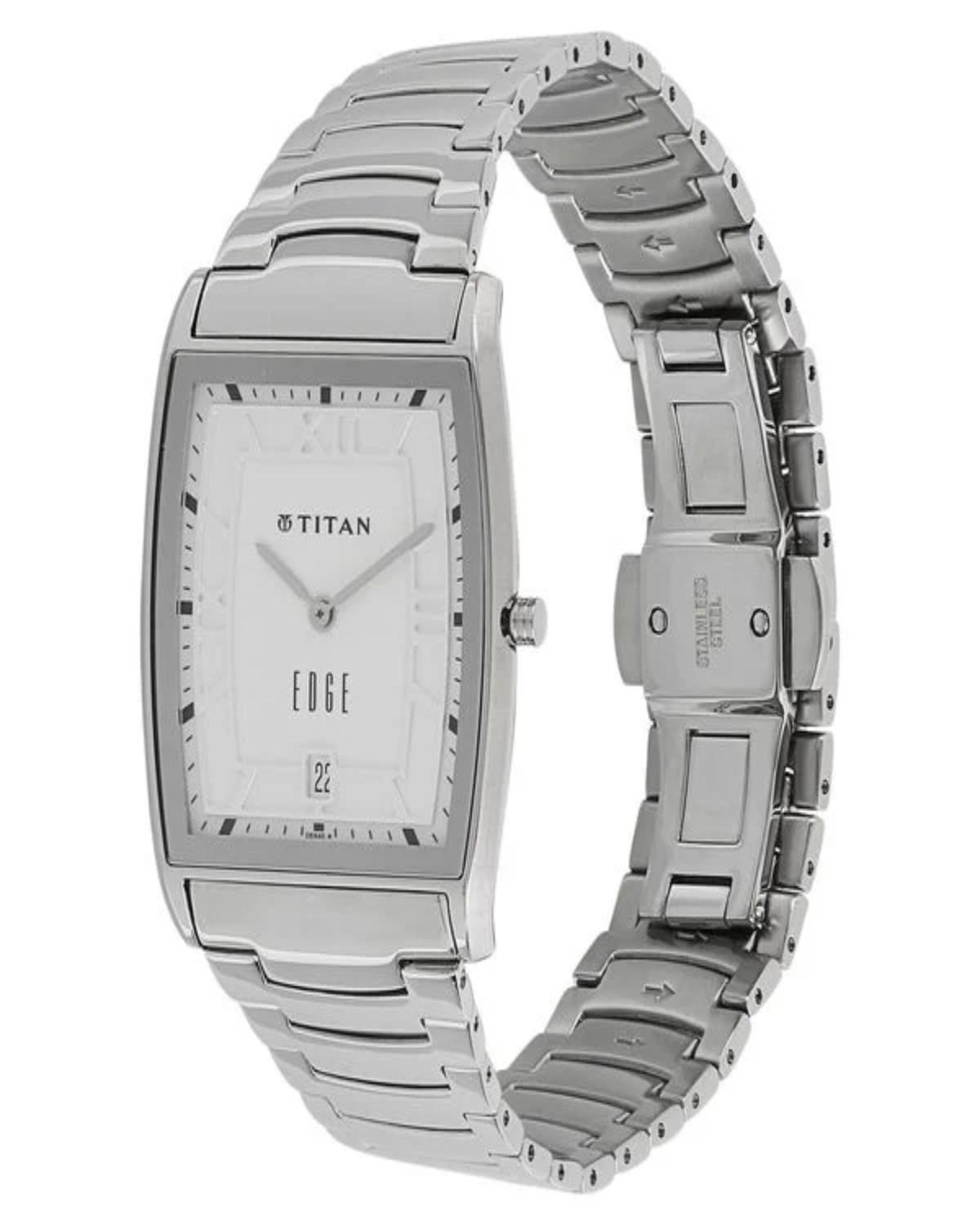 TITAN QUARTZ ANALOG BLACK DIAL STAINLESS STEEL STRAP MEN’S WATCH NG3084BM01C-DE747 - Image 2