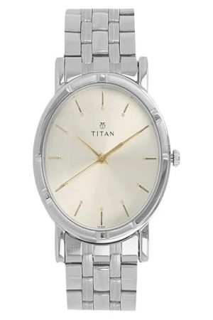 TITAN KARISHMA QUARTZ ANALOG SILVER DIAL STAINLESS STEEL STRAP MEN’S WATCH NN1639SM01