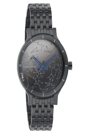 TITAN TEES QUARTZ ANALOG BLACK DIAL STAINLESS STEEL STRAP UNISEX WATCH NN6192NM01