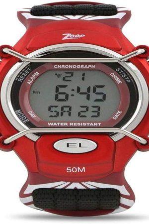 TITAN ZOOP DIGITAL QUARTZ DIGITAL GREY DIAL MULTICOLOR PLASTIC STRAP KIDS WATCH NNC3001PV03-A455