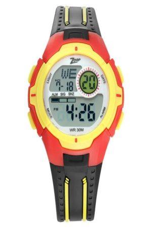 TITAN ZOOP DIGITAL QUARTZ DIGITAL GREY DIAL BLACK PU STRAP KIDS WATCH NP16008PP02