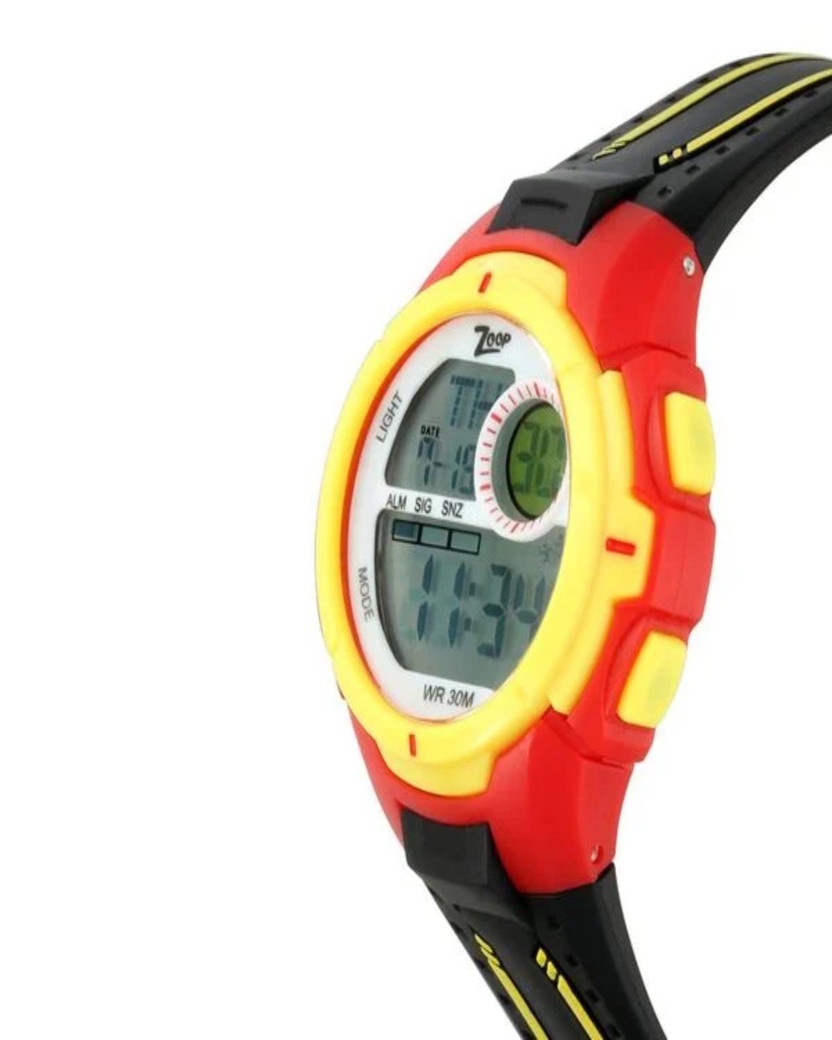 TITAN ZOOP DIGITAL QUARTZ DIGITAL GREY DIAL BLACK PU STRAP KIDS WATCH NP16008PP02 - Image 2