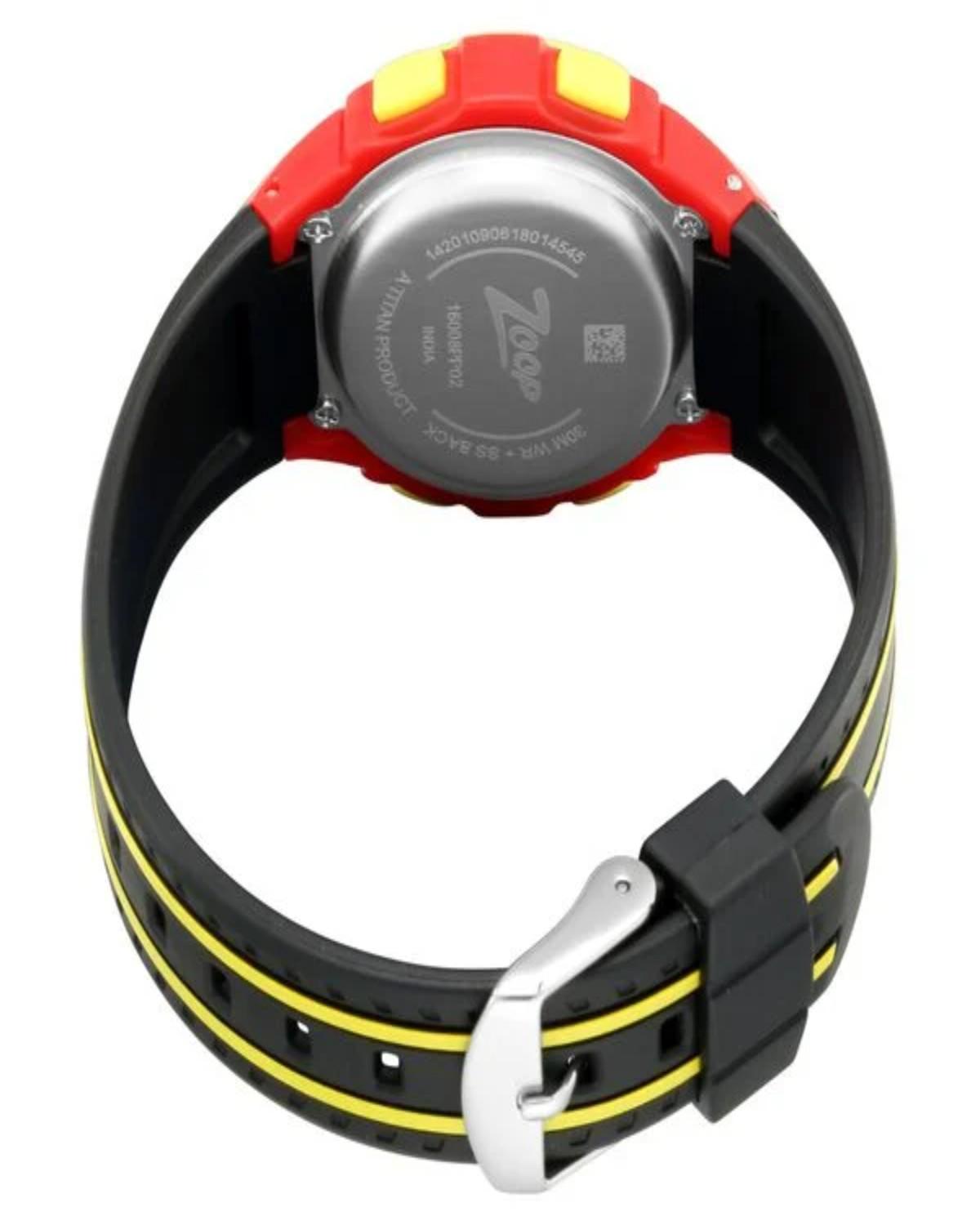 TITAN ZOOP DIGITAL QUARTZ DIGITAL GREY DIAL BLACK PU STRAP KIDS WATCH NP16008PP02 - Image 4