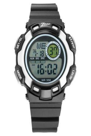 TITAN ZOOP DIGITAL QUARTZ DIGITAL BLACK DIAL BLUE/BLACK PU STRAP KIDS WATCH NP16009PP01