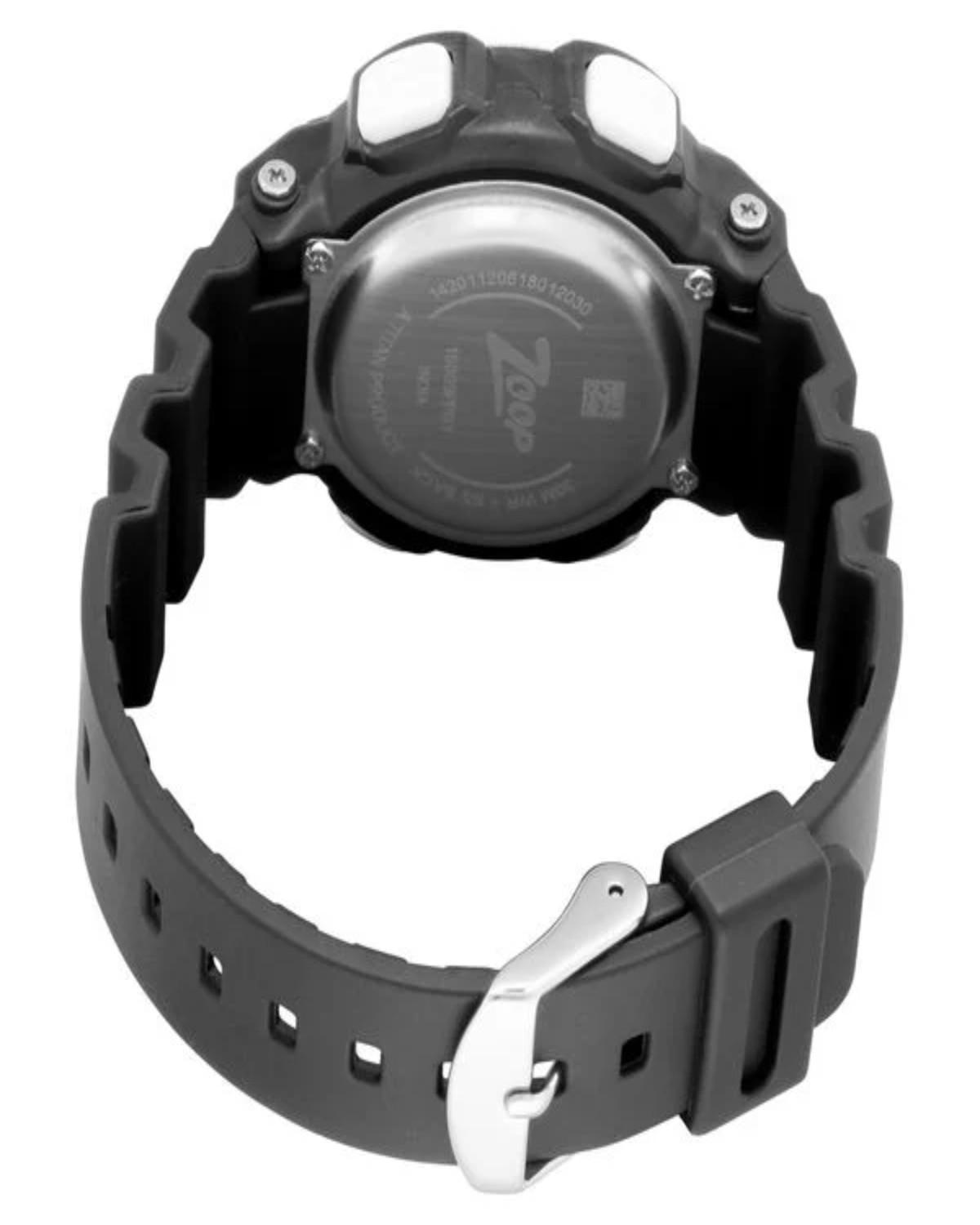 TITAN ZOOP DIGITAL QUARTZ DIGITAL BLACK DIAL BLUE/BLACK PU STRAP KIDS WATCH NP16009PP01 - Image 4
