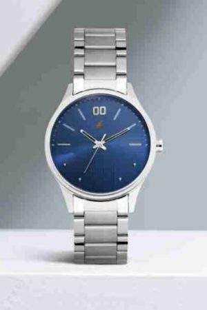 TITAN (FASTRACK) BARE BASICS QUARTZ ANALOG BLUE DIAL STAINLESS STEEL STRAP MEN’S WATCH NP3247SM01-DK711