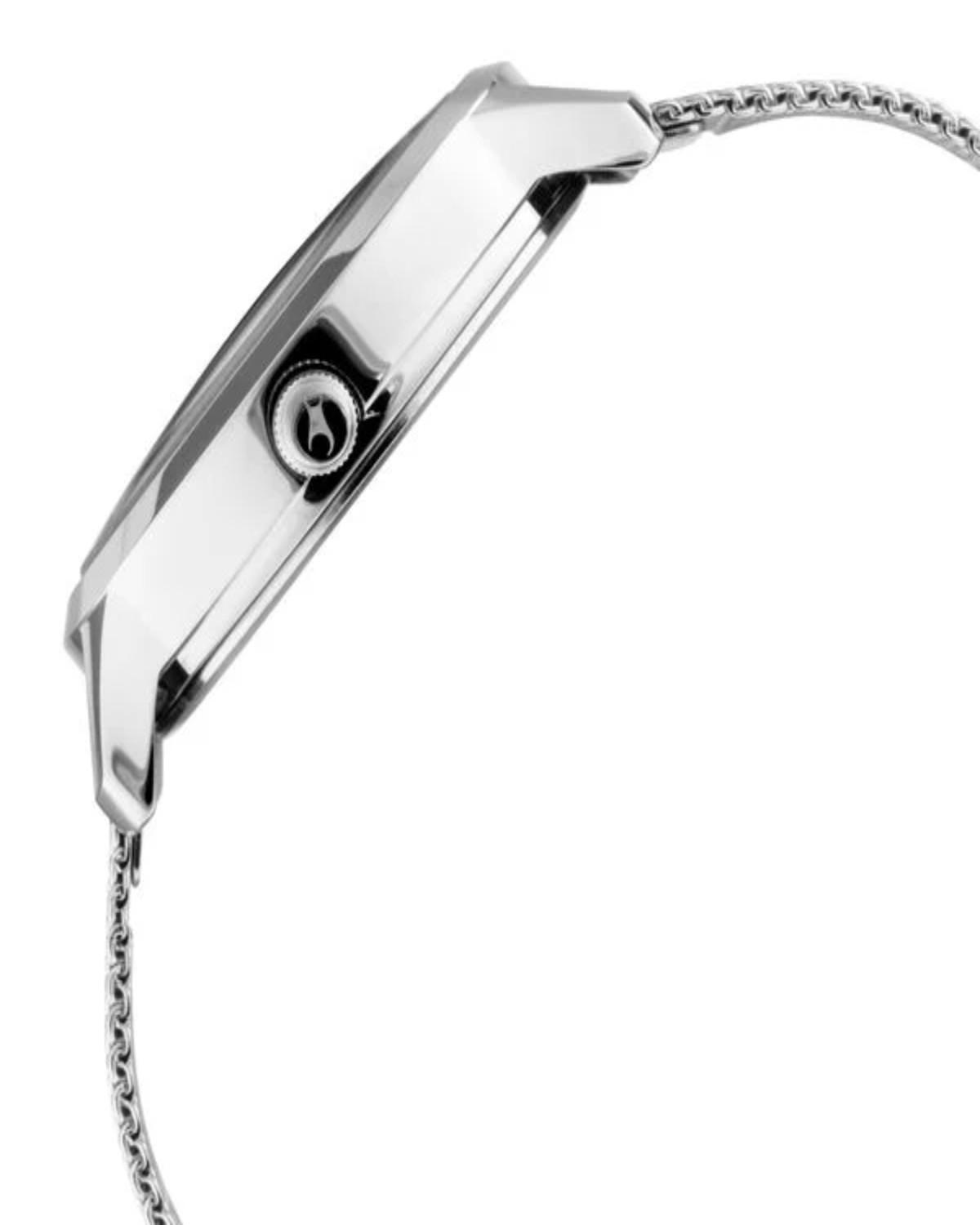 TITAN (FASTRACK) FIT OUTS QUARTZ ANALOG BLUE DIAL SILVER METAL STRAP WOMEN’S WATCH NP6210SM02-DK343 - Image 3