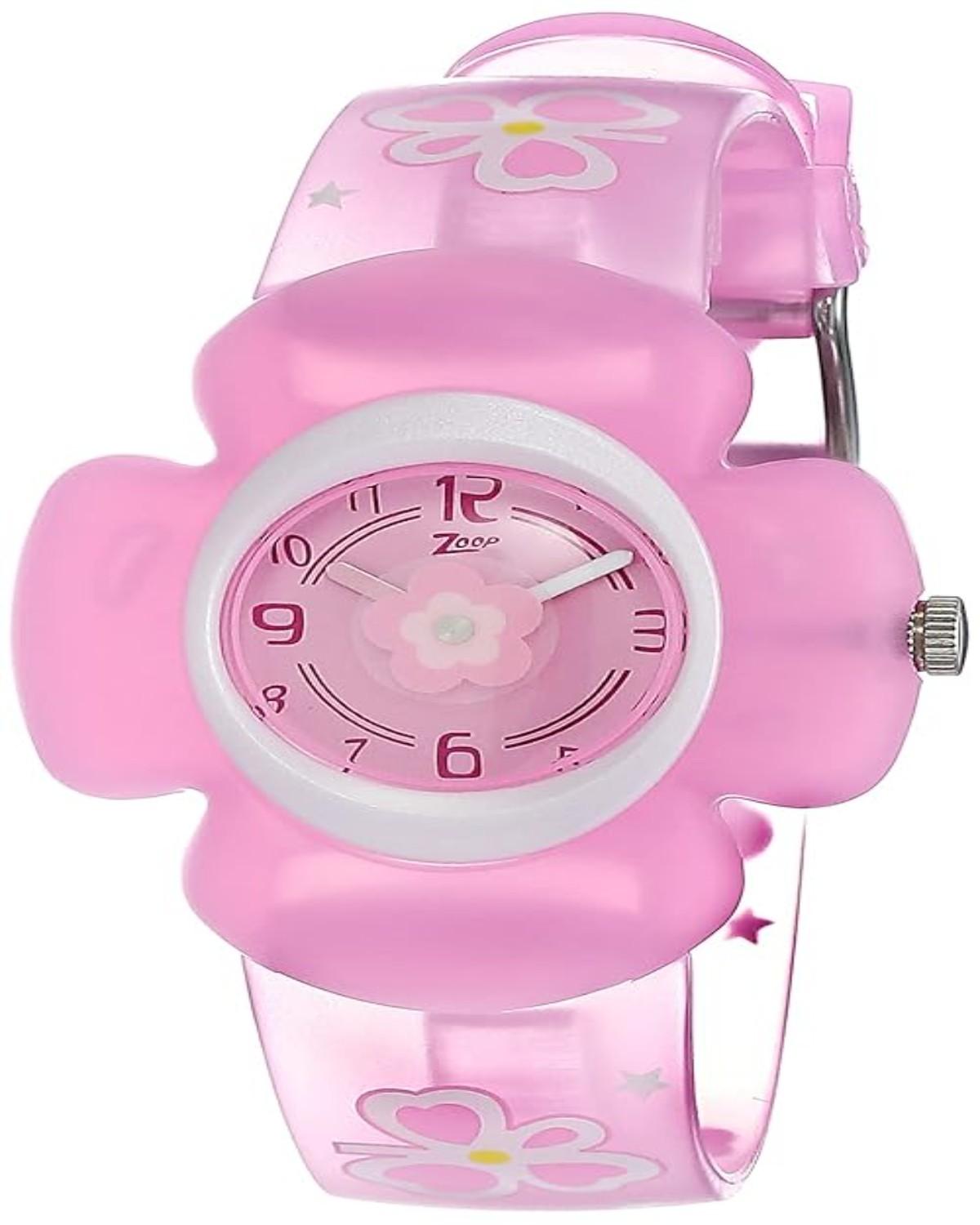 TITAN ZOOP QUARTZ ANALOG PINK DIAL PLASTIC STRAP KIDS WATCH NPC4008PP01-A434