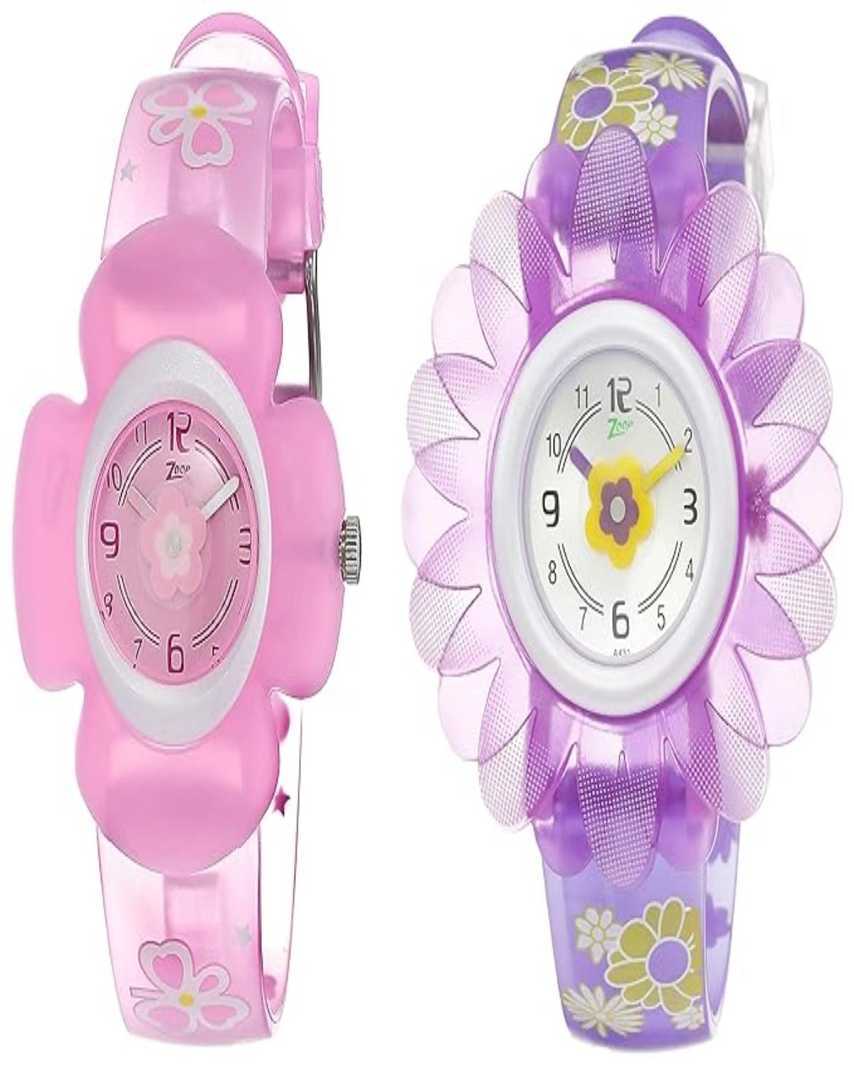 TITAN ZOOP QUARTZ ANALOG PINK DIAL PLASTIC STRAP KIDS WATCH NPC4008PP01-A434 - Image 3