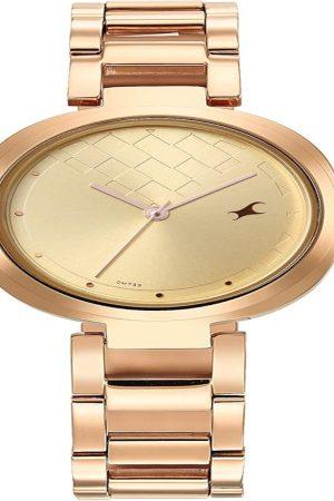 TITAN RAGA QUARTZ ANALOG ROSE GOLD DIAL ROSE GOLD STAINLESS STEEL STRAP WOMEN’S WATCH NR6247WM01