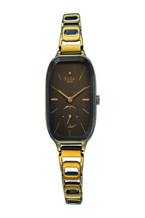 TITAN RAGA CHIC QUARTZ ANALOG GREEN DIAL METAL STRAP WOMEN’S WATCH NS2687QM01