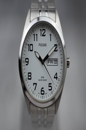 Pulsar Classic Three-Hand Day-Date Stainless Steel Watch PV3005X1