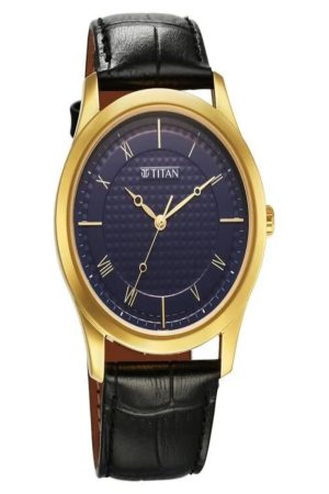 TITAN TRENDSETTERS QUARTZ ANALOG BLUE DIAL STAINLESS STEEL STRAP MEN’S WATCH NT1823YM02