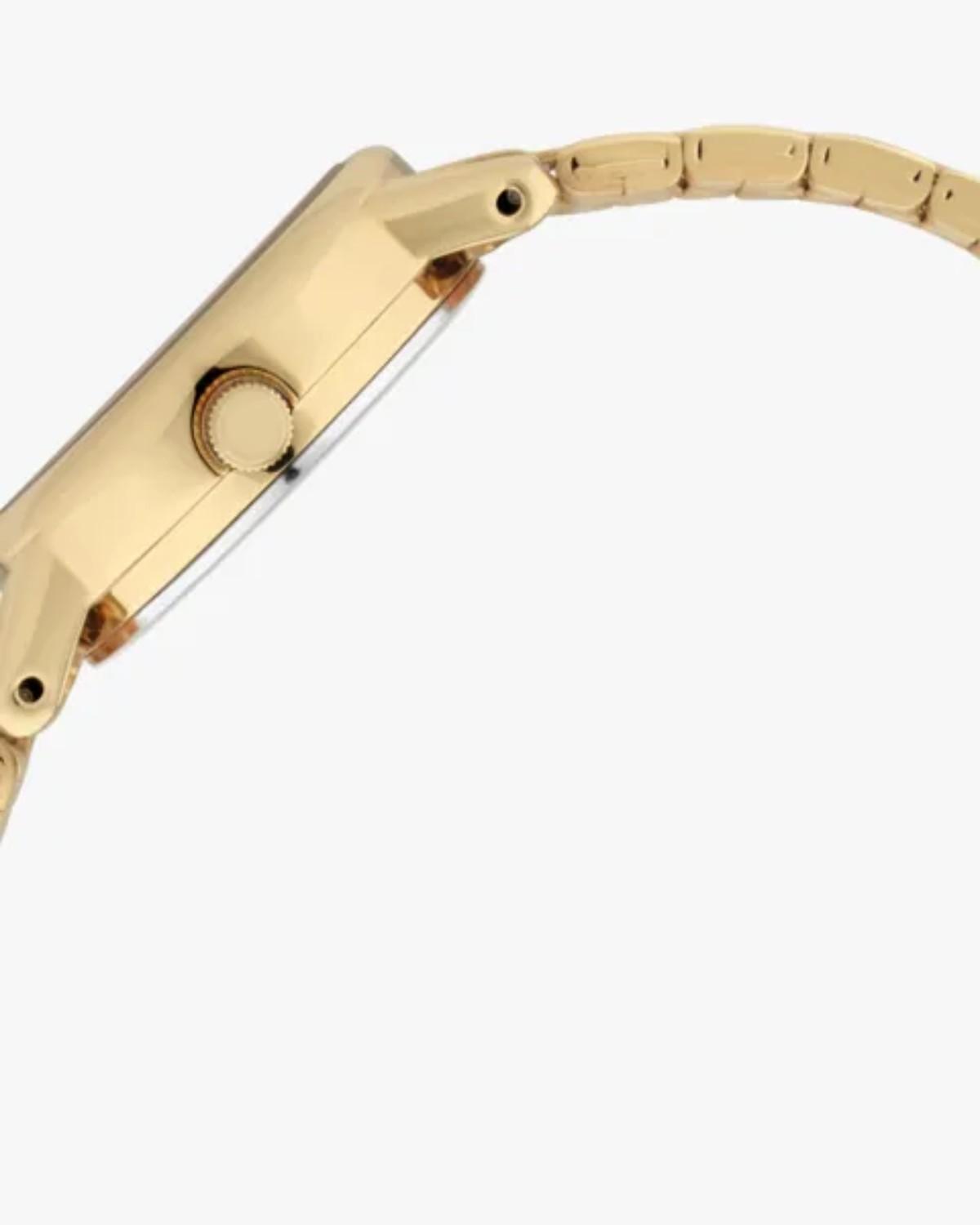TITAN RAGA VIVA QUARTZ ANALOG CHAMPAGNE DIAL GOLD-TONE METAL STRAP WOMEN’S WATCH NT2608YM01 - Image 2