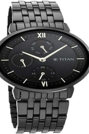 TITAN WORKWEAR QUARTZ ANALOG BLACK DIAL STAINLESS STEEL STRAP WOMEN’S WATCH NT2652NM01