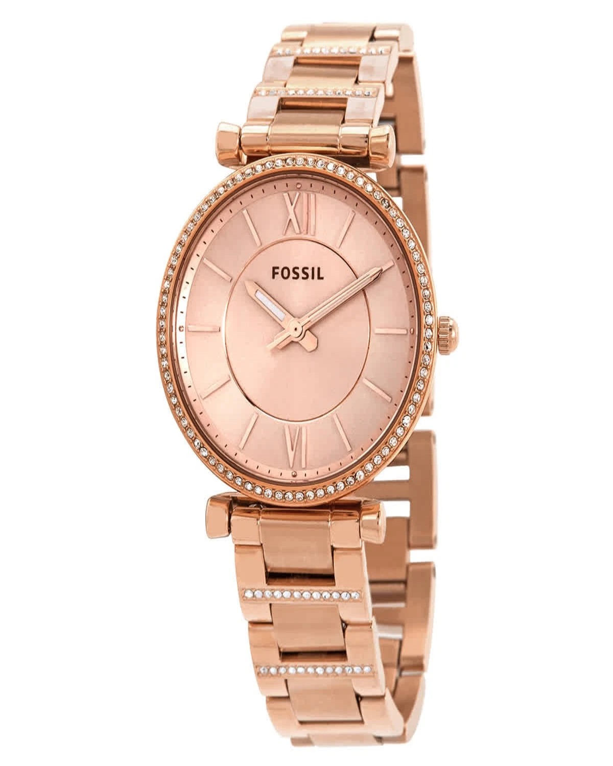 Fossil Carlie Three-Hand Rose Gold-Tone Stainless Steel Watch ES4301