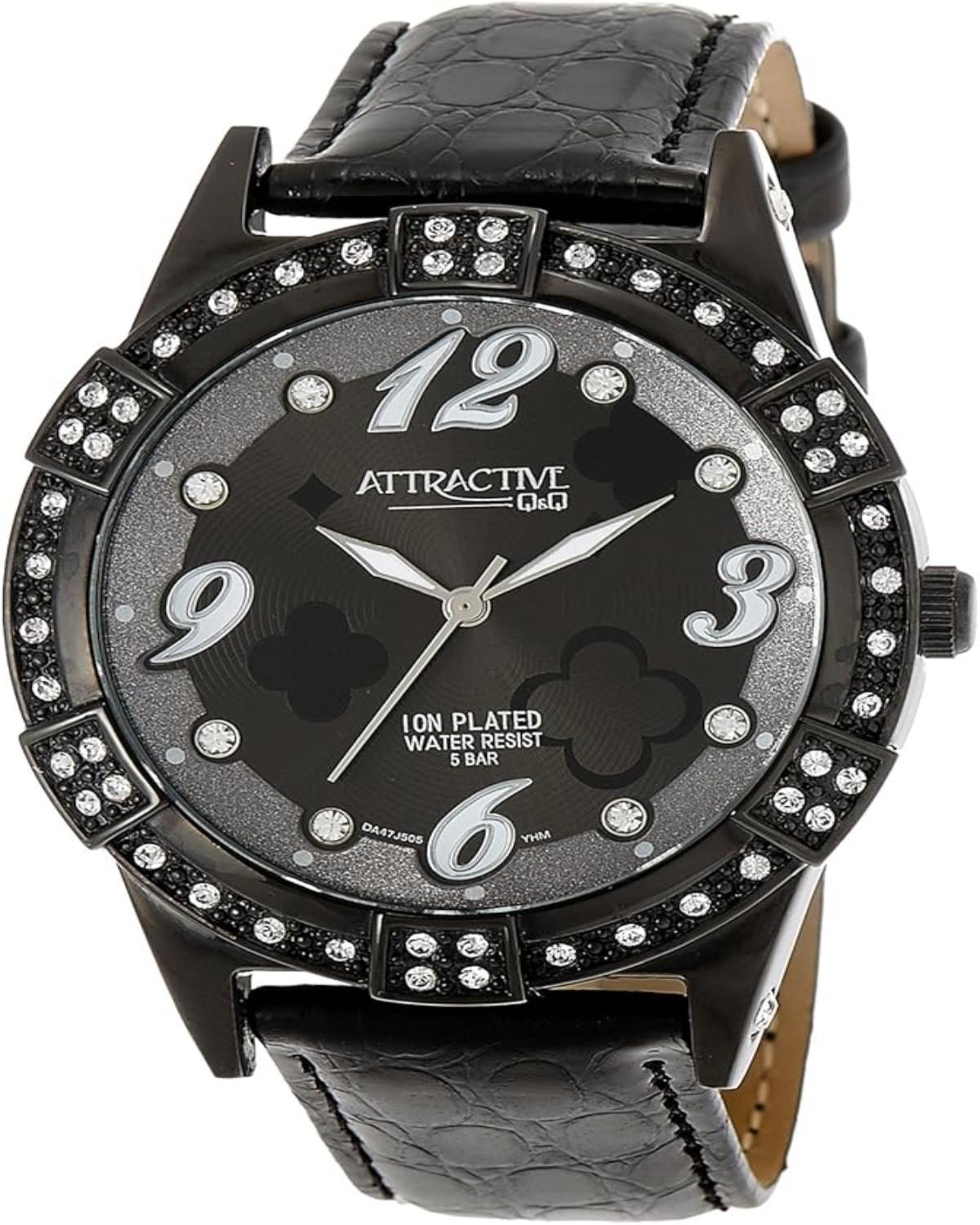 Q&Q Analog Leather Watch DA47J505Y
