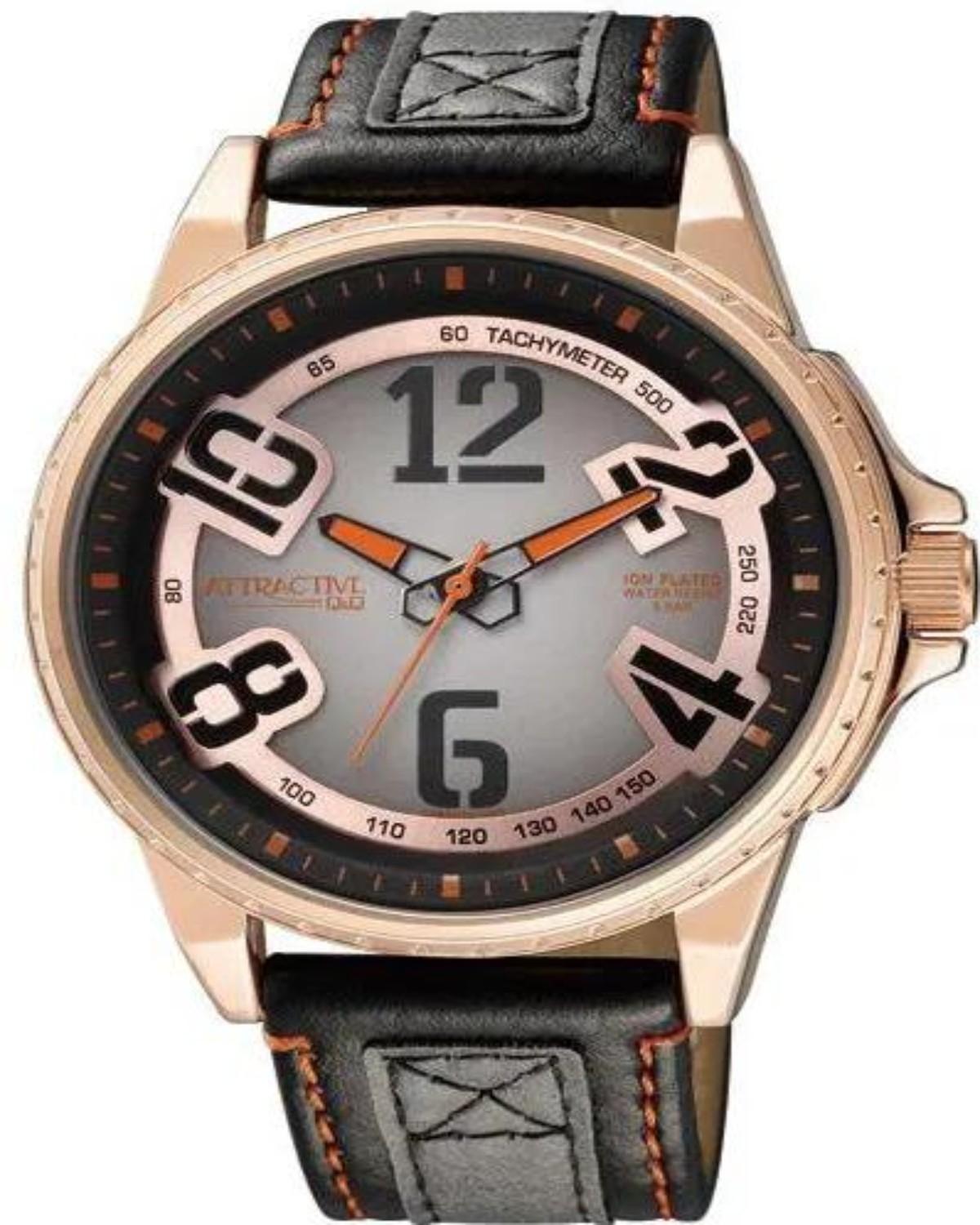 Q&Q Analog Leather Watch DA66J105Y