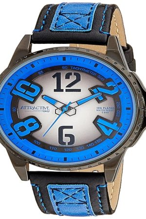 Q&Q Analog Leather Watch DA66J515Y